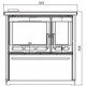 Плита PLAMEN 850 GLAS белая./труба слева купить в Магия Огня