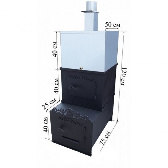 Печь банная Вертикальная малая с/в (бак 95 л.) купить в Магия Огня